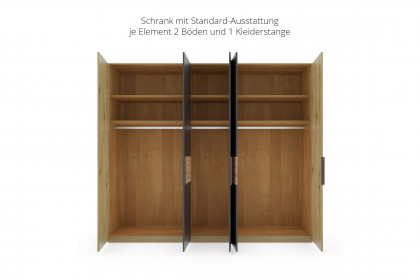 Cadiz von Wiemann - Schrank mit Riffholz-Querriegel Eiche-graphit