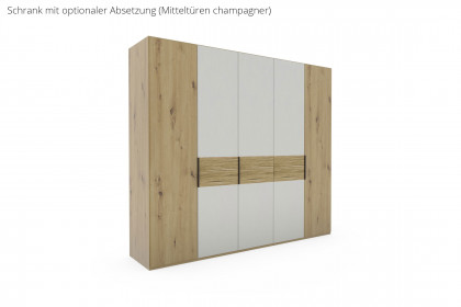 Cadiz von Wiemann - Schrank mit Riffholz-Querriegel Eiche-graphit