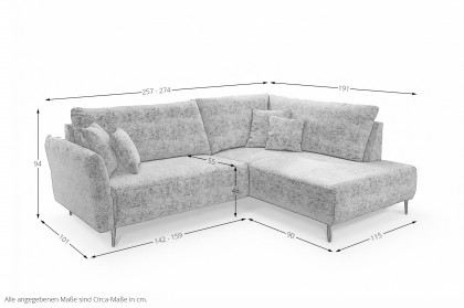 Cesano von Benformato - Ecksofa Variante rechts braun