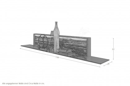 Steel living von Thielemeyer - Regal 720707 Wildeiche
