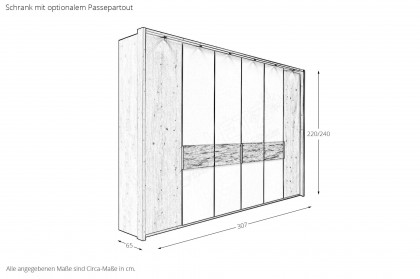 Cadiz von Wiemann - 6-türiger Schrank mit Massivholz-Akzent