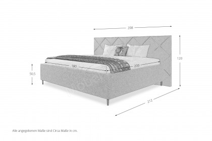 Topmotion-Dream von Ole Gunderson - Polsterbett KT TM 21 P grau