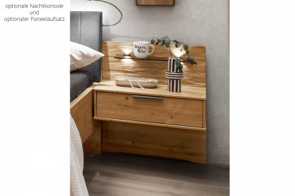 Cadiz von Wiemann - Bett 160x200 cm Bianco-Eiche mit Polsterkopfteil