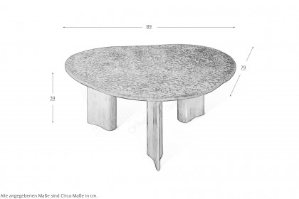 Fjara von Bretz - Couchtisch Aluminium