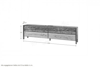 Steel living von Thielemeyer - Lowboard 720795 Wildeiche gebürstet