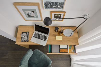 Kira-System von Musterring - Konsolen-Schreibtisch Asteiche-Furnier