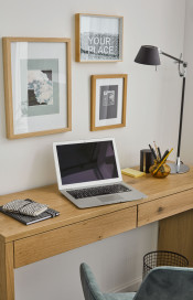 Kira-System von Musterring - Konsolen-Schreibtisch Asteiche-Furnier