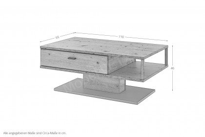 Grado-living von IDEAL Möbel - Couchtisch in Basalt