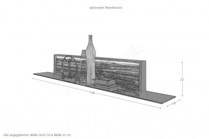 Steel living von Thielemeyer - Sideboard 720775 Wildeiche gebürstet