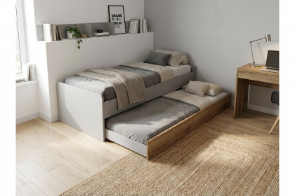 Achat von Priess - Jugendbett mit Gästebettfunktion sandgrau/ Artisan-Eiche