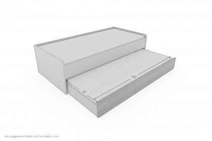 Achat von Priess - Jugendbett mit Gästebettfunktion sandgrau/ Artisan-Eiche