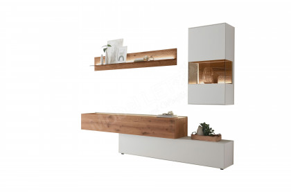 Torido von Hartmann - Wohnwand V24 Lack weiß/ Kerneiche Umato