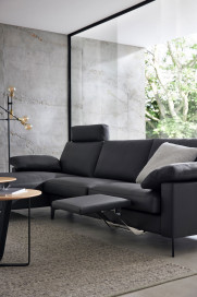 CL 500 von Erpo Polstermöbel - Ledersofa links anthrazit