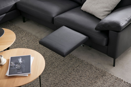 CL 500 von Erpo Polstermöbel - Ledersofa links anthrazit