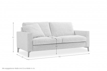 CL 500 von Erpo Polstermöbel - 2,5-Sitzer weiß