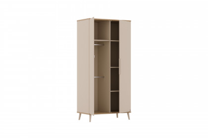 Hazel von YUNY by Paidi - Kleiderschrank schmal 2-türig cashmere-beige - Eiche