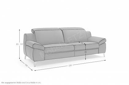 MR 9120 von Musterring - Polstersofa black