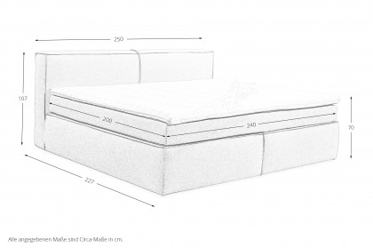 Sandon-Dream 6 von ED-Lifestyle - Familienbett 240 x 200 cm silver