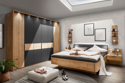 Cadiz von Wiemann - Schlafzimmer graphit - Riffholz - Bianco-Eiche