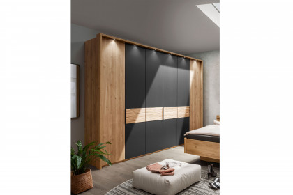 Cadiz von Wiemann - Schlafzimmer graphit - Riffholz - Bianco-Eiche
