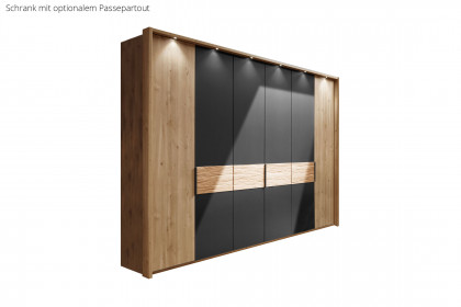 Cadiz von Wiemann - Schlafzimmer graphit - Riffholz - Bianco-Eiche