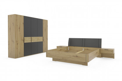 Cadiz von Wiemann - Schrank 250, Bett 180x200 und Nachttisch-Paar