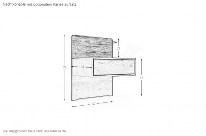 Cadiz von Wiemann - Schrank 250, Bett 180x200 und Nachttisch-Paar