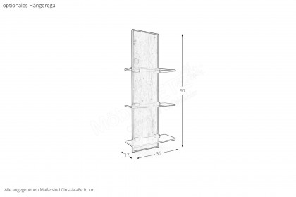 Cadiz von Wiemann - Schrank 250, Bett 180x200 und Nachttisch-Paar