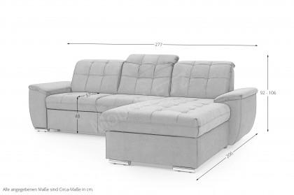 Durango von Exxpo - Ecksofa rechts light-denim