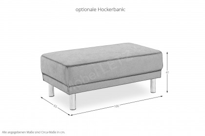 Bruno-LE18 von Grant Factory - Ecksofa rechts anthrazit