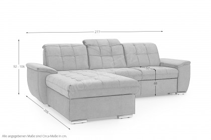 Durango von Exxpo - Ecksofa links light-denim