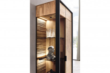 Steel living von Thielemeyer - Vitrine 720753 Wildeiche/ Spaltholz