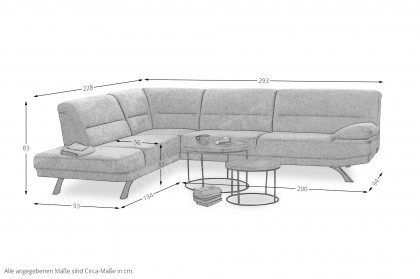 Bruno-LE18 von Grant Factory - Ecksofa links anthrazit