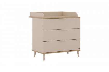 Hazel von YUNY by Paidi - Wickelkommode 3S cashmere-beige - Eiche-Montana