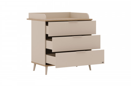Hazel von YUNY by Paidi - Wickelkommode 3S cashmere-beige - Eiche-Montana