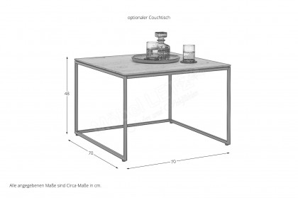 Torido von Hartmann - Wohnwand V26 Lack weiß/ Kerneiche/ Parsolglas