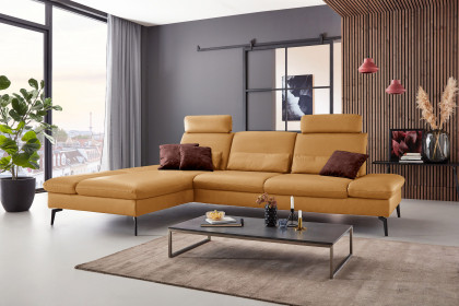 PN-IN23099 von Polinova - Ledergarnitur Variante links kurkuma