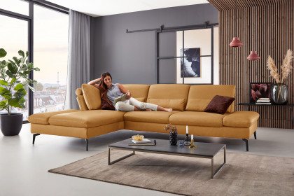 PN-IN23099 von Polinova - Ledergarnitur Variante links kurkuma