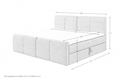 Madeira 6 von ED-Lifestyle - Familienbett 240 x 200 cm titan