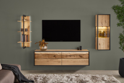 Steel living von Thielemeyer - Wohnwand 720003 Wildeiche gebürstet