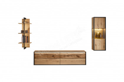 Steel living von Thielemeyer - Wohnwand 720003 Wildeiche gebürstet