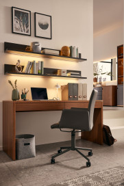 Kira-System von Musterring - Homeoffice-Tisch Nussbaum nova