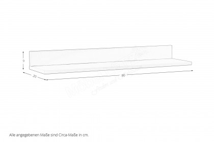 Hazel von YUNY by Paidi - Wandregal L-Form cashmere-beige ca. 80 cm breit