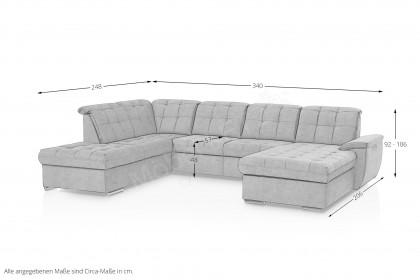 Durango von Exxpo - Wohnlandschaft links amber