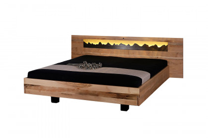 Aria-Dream von Sprenger Möbel - Doppelbett Eiche geölt mit Bergmotiv