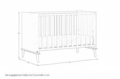 Hazel von YUNY by Paidi - platzsparendes Kinderbett 60x120 cm beige