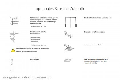 Valetta von Wiemann - Schrank mit Absetzung Massivholz Rillenstruktur