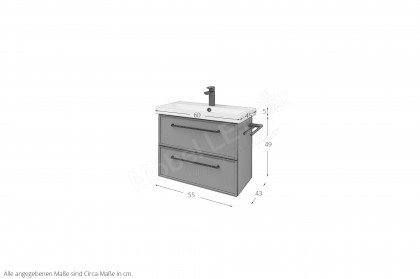 Serie 7300 von Pelipal - Badezimmer in Quarzgrau matt