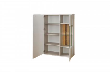 Josh von IDEAL Möbel - Highboard in Kaschmir mit Baumrinde