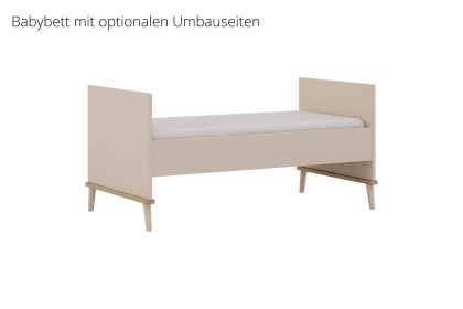 Hazel von YUNY by Paidi - Babybett 70x140 cm cashmere-beige - Eiche